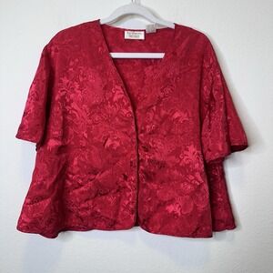 Victoria's Secret VTG Gold Label‎ Red Tunic Kimono Night Shirt Size S Lingerie